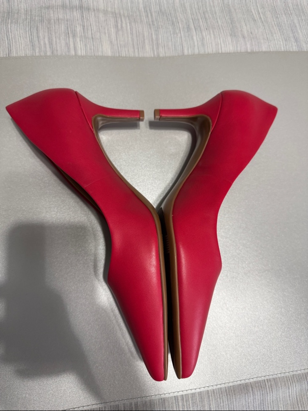 12WW Double Wide Width Naturalizer Everly Red Pointed-Toe Mid Kitten Heel Pumps - Picture 7 of 10